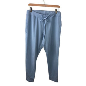 Handvaerk Light Blue Tie Waist Sweatpants w/ Pockets Size Medium Pima Cotton
